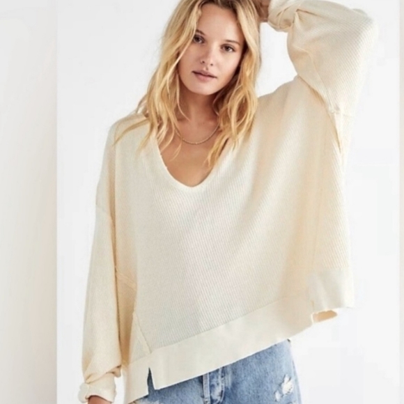 Free People Tops - Free People Women's Santa Clara Thermal Alabaster